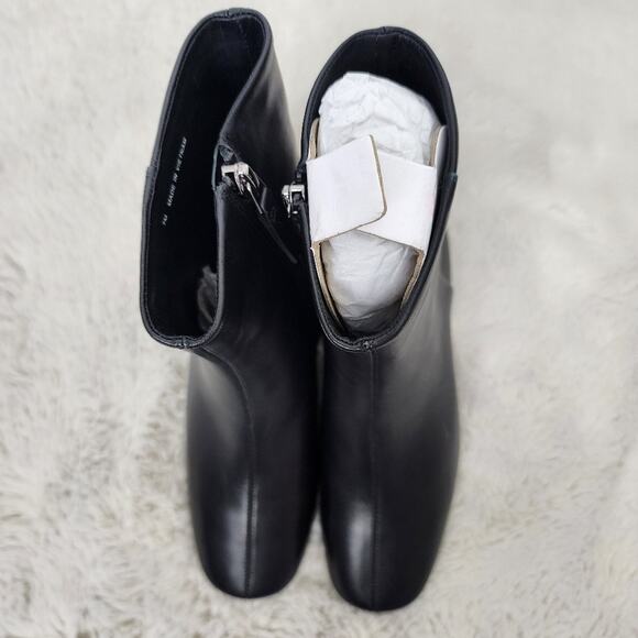 NEW Everlane The Day Sleek Black Leather Ankle Boots - Picture 7 of 15